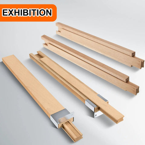 Four Pack Solid Wood Drawer Slides 16 Inch Bottom Mount Guide Track Featuring Greaseless Metal Rollers built tough for furniture fixups.