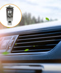 Universal Car A C Expansion Valve Metallic Anti Wear Replacement Part For Most Cars Trucks SUVs. Shown near car air vent.