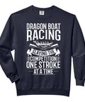 Dragon Boat Racing Sweatshirt For Adults With Relaxed Fit And Comfortable Silhouette Made For Dragon Boat Racers And Crews, black