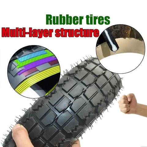 Close-up of rubber tread and multi-layer structure of Heavy Duty Caster Wheels With Top Plate Swivel For Carts And Workbenches.