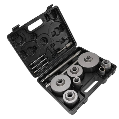 Heavy Duty Hole Saw Set For Concrete Wall Drilling With Efficient Tungsten Steel Bits And Dust Ventilation System Perfect For Installing Pipes Air Conditioners And Electrical Works On Cement Or Red Brick Surfaces