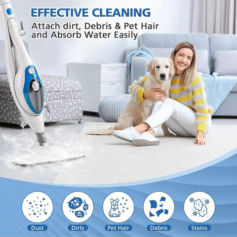 Six Pack Replacement Steam Mop Pads For ThermaPro 10 In 1 Steam Mop Velcro Design Fits Both Old And New Models Easy On Easy Off Cleaning Pads For Quick Spotless Floors