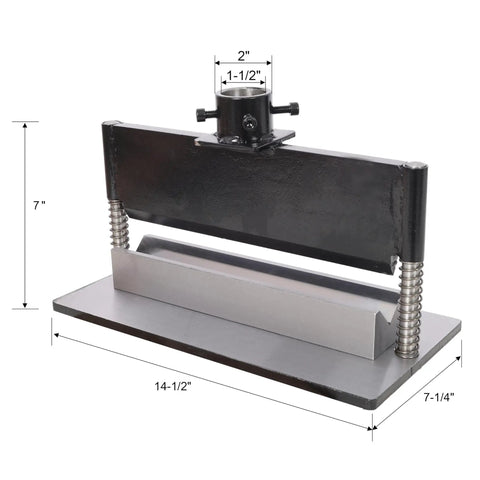 Heavy Duty 12 Inch Press Brake Attachment For 12/20 Ton Hydraulic Shop Presses with measurement details