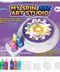 Spin Art Kit For Kids With Thick Paint Spinner Machine And Splatter Guard, Totally Fun Arts And Crafts Gift For Ages 6 To 12, Easy Cleanup