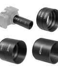 T2 Extension Tube Kit For DSLR And SLR Cameras, M42x0.75 On Both Sides, 5mm 8mm 10mm 15mm 20mm 40mm Spacers, Astro Adapter with camera