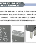 Two Pack 12V DC Automotive Relay 30A 4 Pin Fuse Box Relay 12088567 8567 close-up showing pins and inscriptions