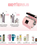 3-In-1 Tumbler Heat Press Machine For 16 Oz To 40 Oz Tumblers And 11 Oz To 15 Oz Mugs Pink DIY Cup Press With mug attachments