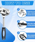 How to use Heavy Duty 3 Piece Cable Bending Tool Set Compatible With Half Inch Drive Ratchet Aviation Aluminum Wire Bender Kit.