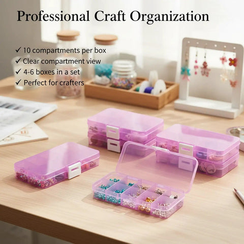 Stackable Storage Box Set For Home Office And Workshop Grab And Go 15 Grid Desktop Organizer For Small Parts Crafts And Hardware