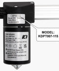 Close-up of Recliner Motor Actuator Replacement Kit For Lift Chair And Couch Systems KDPT007-115, showing 226mm stroke and specifications.