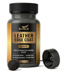 Smooth Black Leather Edge Coat With Built In Applicator For Purses Belts Shoes And Couches Delivers A Clean Flexible Water Resistant Edge Finish Sealer And Restorer For All Leather Edges 4oz bottle with cap removed