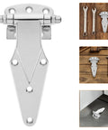 Heavy Duty Freezer Door Hinge Zinc Alloy, easy install pivot hinge with tools and installation view, compact and tough design.