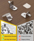 Absolute Game Changer 50 Pack Heavy Duty Shelf Support Pegs With Grippy Rubber Sleeves And Durable Nickel Coating provide various pegs on a wooden surface.