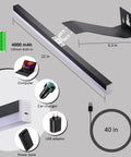 Must-Have Rechargeable 22 Inch Picture Light With Remote, Cordless 60 LED Bar, 4000mAh, full metal build, accessories included