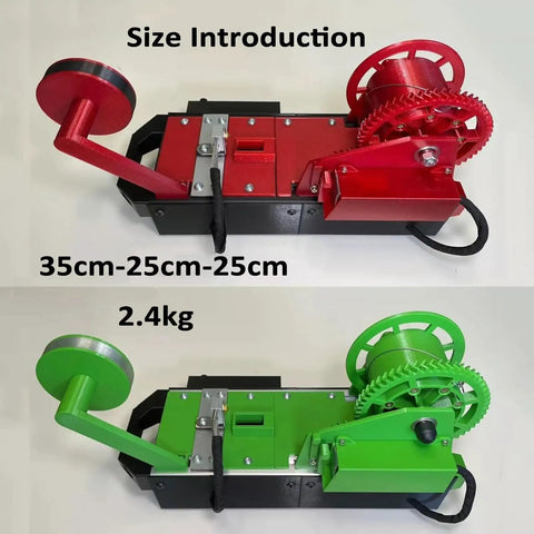 Desktop 3D Printer Filament Extruder Turns Empty Soda Bottles Into Legit 1.75 Mm Printing Wire No Sweat With Digital Temp Gauge showing size and design.