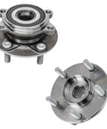 Close-up of wheel bearings and hubs from All In One Front End Replacement Kit For 2014 2018 Mazda 3 Sport 10 Piece Set.