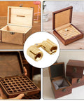 12 Pack 10mm Hidden Brass Barrel Hinges Kit with 10mm Drill Bit for Cabinet Doors and Furniture Projects, Hinge Size 22.5x10.5mm