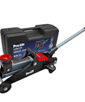 Beefy Grey Hydraulic Trolley Jack With Blow Mold Case, 3000 Lbs Capacity, Low-Profile From 5.25 In To 12 In Lift, All Welded Steel