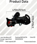 K138 6/7 Speed Rear Derailleur Direct Mount For Mountain Bike And Road Bike With 36T Capacity Replacement For TY21B