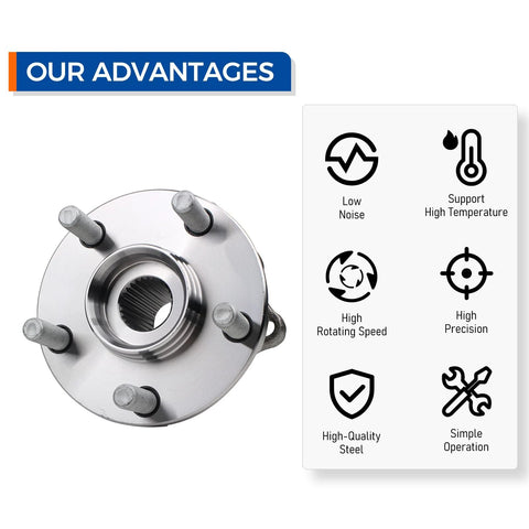 512518 Rear Wheel Hub Bearing Assembly For Subaru Crosstrek 2016 2020 Forester 2014 2018 Impreza 2012 2019 XV Crosstrek 5 Lug Pair