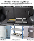 15 Ft Aluminum Telescoping Ladder For Home And Outdoor Tasks EN131 Standards compactly stored in car trunk and shelves