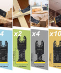 Diagtree titanium oscillating multitool blades collage, 115-piece set for metal, wood and plastic; fits major brands.