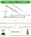 Heavy Duty Solar Panel Mounting Kit Set With 0 To 90 Degree Adjustable Tilt Foldable Legs Aluminum Alloy Construction diagram