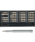 Cool 24 In 1 Precision Magnetic Screwdriver Kit With Aluminum Handle And Nickel Plated Bits For Phone PC Repair, Eyeglasses, Watches, And Electronics Fixing Jobs That Feel Like A Pro Move. 24-bit set with aluminum handle and case