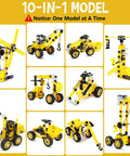 10 In 1 Stem Toys Set For Kids Ages 4 5 6 7 8 9 Plus Hands On Building Blocks Kit With Engineering Models on display