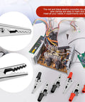 50 Pack Small Alligator Clip Test Clamps With Plastic Grips Red And Black 25 Each Kit for Wires and Joints in electronics setup