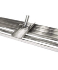 Stainless Steel 30 Inch Lawn Level Rake Pro Grade Yard Tool For Even Grass And Smooth Soil Leveling, flat plate view.