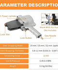 Heavy Duty Pneumatic Steel Strapping Machine With Separate Tensioner And Sealer For 0.8-1.2mm Thickness Metal Bands Industrial Packaging shown with control features.