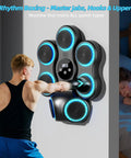 Interactive Music Boxing Trainer For Adults And Kids, wall-mounted target in use, LED guided combo mode, large size