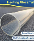 Replacement Glass Tube For Four Sided Pyramid Patio Heaters 49 Point 5 Inches Tall And 4 Inches Diameter on an outdoor surface