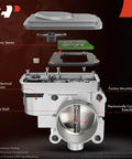 Exploded view of Electronic Throttle Body Compatible With Chrysler Dodge Jeep Ram 3.6L V6 Vehicles Including 200, 300, Pacifica, Town And Country, Voyager, Avenger, Challenger, Charger, Durango, Grand Cherokee, Wrangler, Ram 1500 Plug And Play