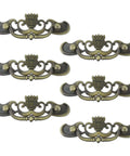 Six Pack Bail Pull Handles For Cabinets, 3.89 Inch Total Length, Zinc Alloy Drawer Pulls With 2.5 Inch Hole Spacing, antique bronze