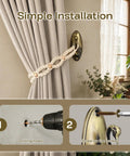 Simple installation of Totally Rad Vintage Swan Wall Hooks 4 Pack Bronze Coat Hooks for hanging curtains.