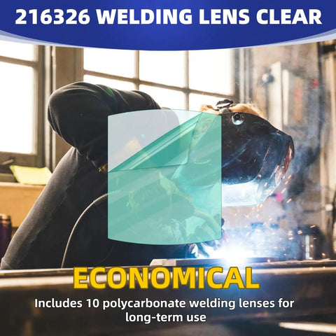 Clear Front Lens Cover Replacement Pack For Welding Helmets 10 Pack Exterior Outer Lens Fits MP 10 Elite Titanium Digital Elite