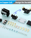 24 VAC 2-Pole 40 Amp HVAC Contactor components including silver alloy contacts and pure copper coil.