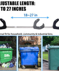 Straight Up Stainless Steel Trash Can Lid Prop Keeps Your Garbage Bin Open For Spotless Hands Free Waste Sorting with adjustable length 18 to 27 inches.