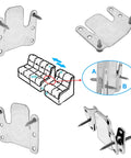 Heavy Duty Sectional Couch Connectors With Screws Universal Sofa Metal Brackets for secure modular sofa arrangement.