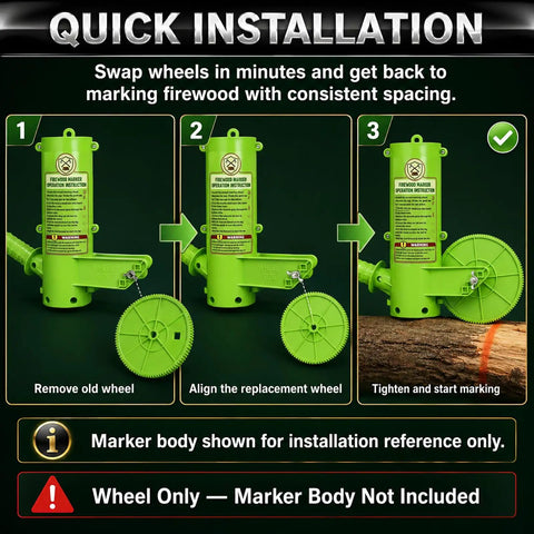 No Sweat 14 Inch Automatic Paint Marking Wheel For Firewood And Log Cutting Sprays Clean Lines Instantly While Delivering Top Notch Accuracy For Builders