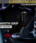 Sick Carbon Fiber Shift Knob with 4 Metal Threaded Adapters for 4 5 6 Speed Manual and Buttonless Automatic Transmissions in car
