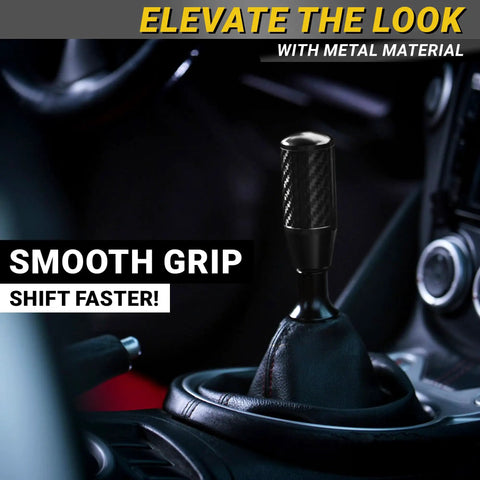 Sick Carbon Fiber Shift Knob with 4 Metal Threaded Adapters for 4 5 6 Speed Manual and Buttonless Automatic Transmissions in car