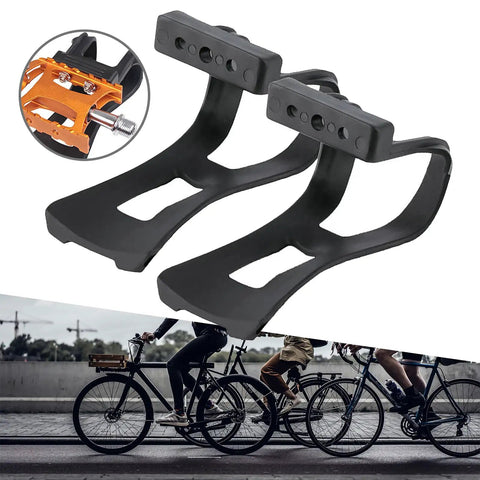 1 Set Half Toe Clip Pedals Strapless Universal Fit For Road Bike Mountain Bike And Exercise Bike Quick Tool Free Install Pedal Clips Accessories For