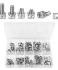 56 Piece Pro Grade Stainless Steel Motorcycle Battery Terminal Nuts And Bolts Kit For ATV Bike And Scooter.