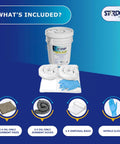 Oil Spill Response Kit With Portable Bucket OSHA Approved Includes 15 Absorbent Pads 2 Absorbent Socks 4 Disposal Bags And Nitrile Gloves