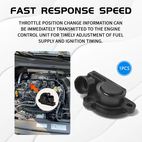 Built Tough Throttle Position Sensor TP For Chevy Buick Cadillac displayed in engine compartment for direct fit installation.