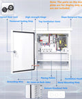 Hella Durable Outdoor Electrical Box With IP65 Waterproof Steel Cabinet And Dead Simple One Piece Ventilation Shell, showing interior features and ventilation.