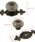 10 Pack White Ceramic Dresser Knobs With Bronze Backplates Retro Furniture Hardware Handles For Cabinets Drawers Cupboards Wardrobes